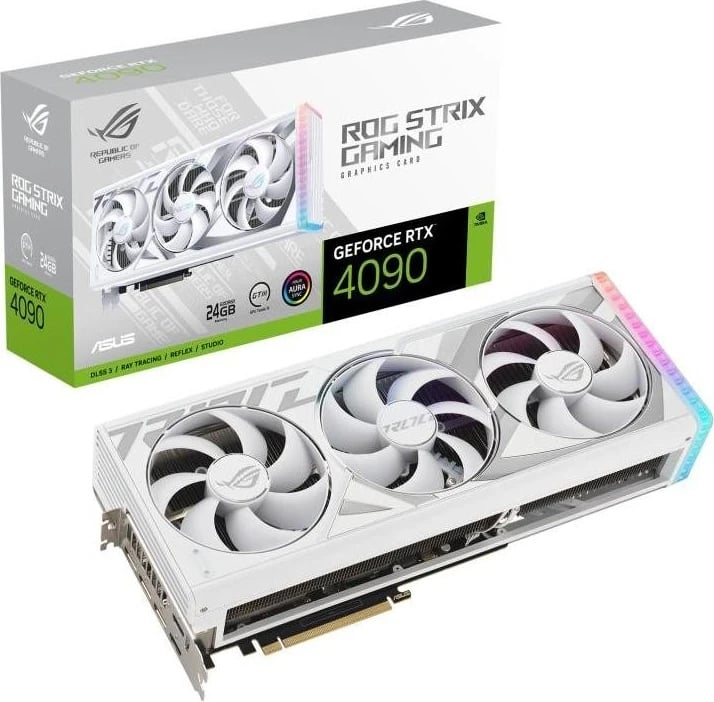 Kartë Grafike ASUS GeForce RTX 4090 ROG STRIX Gaming 24GB e Bardhë