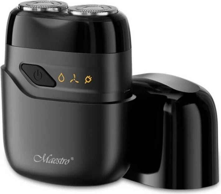 Makinë rroje për udhëtim, Feel-Maestro MR-671, 2 koka, USB-C, 60 min, IPX7, ekran LED, e zezë