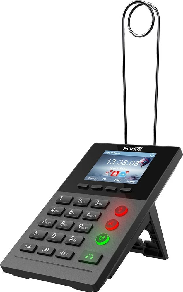 Telefon IP Fanvil X2P, ekran 2.8 inch, 1 linjë, 500 kontakte, i zi