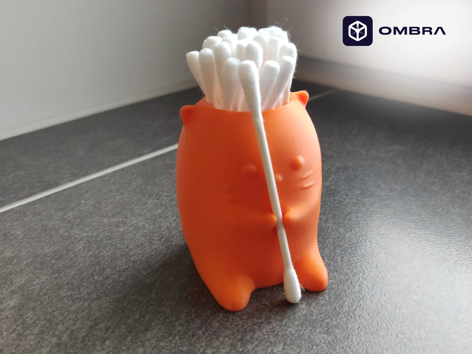 Mbajtëse për Q-tip, e portokalltë
