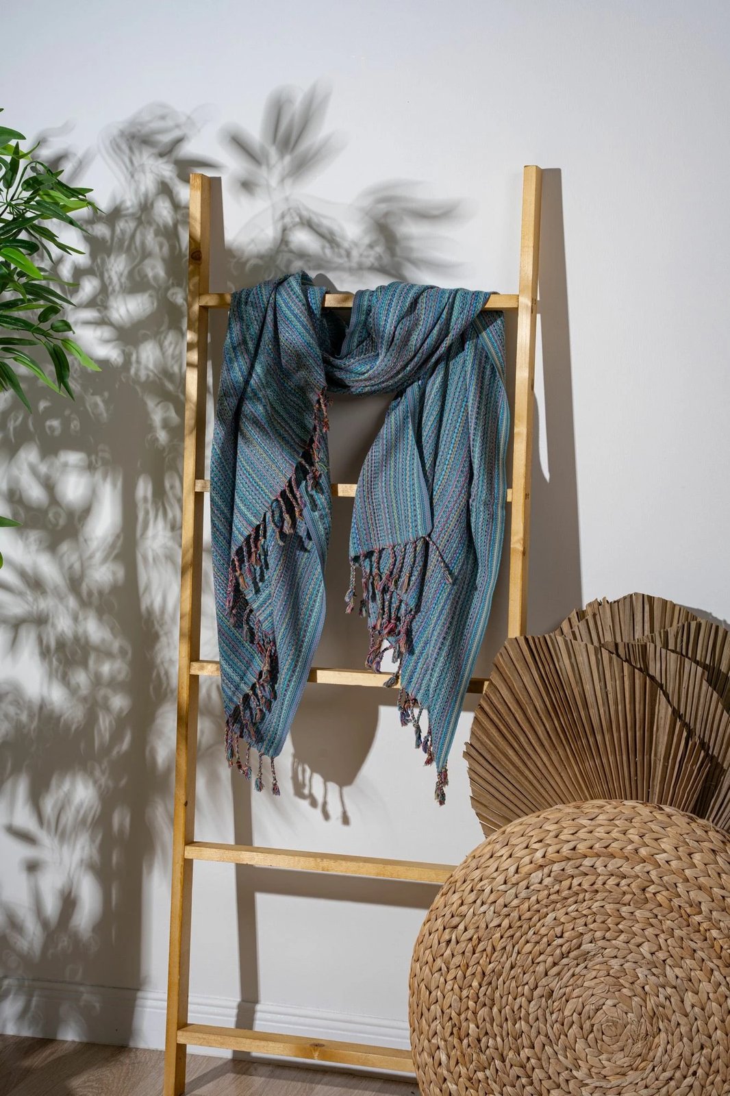 Peshqir plazhi Fouta, ngjyrë turquoise, Mijölnir, 90x175cm