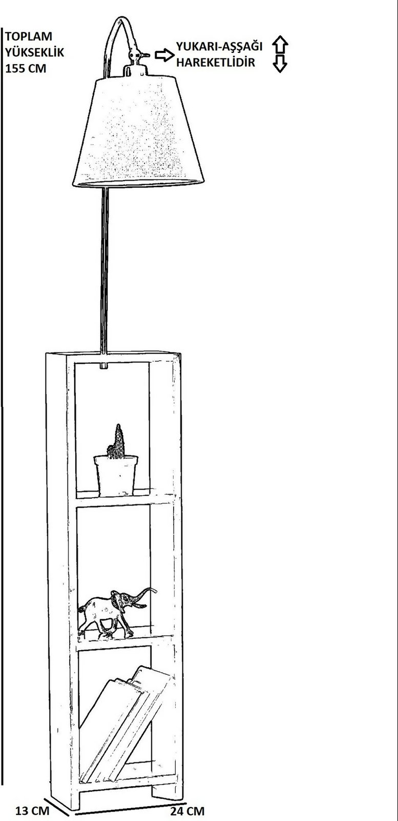 Llambë dyshemeje me rafte Opviq, Stelo, e zezë, pramit, hasir gri Llambë dyshemeje me rafte Opviq, Stelo, e zezë, pramit, hasir gri