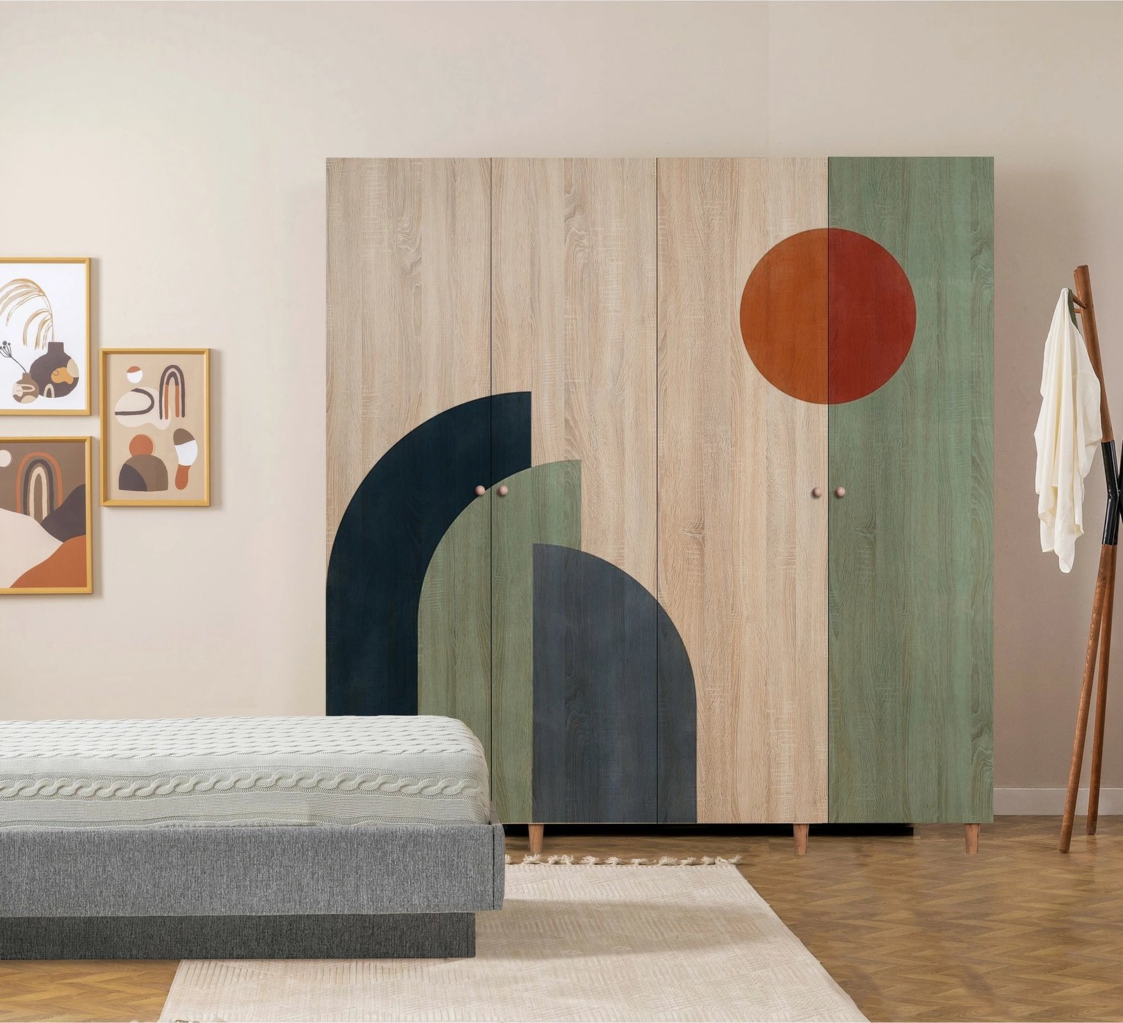 Dollap Hanah Home, Loni 4, ngjyrë sonomo, 180x192x52cm