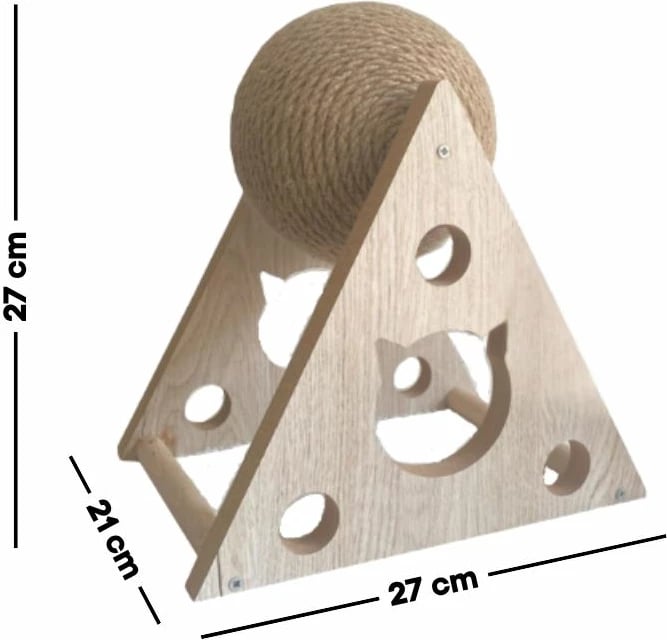 Lodër prej pëlhure për mace, Paws & Whiskers, Milo, bezhë