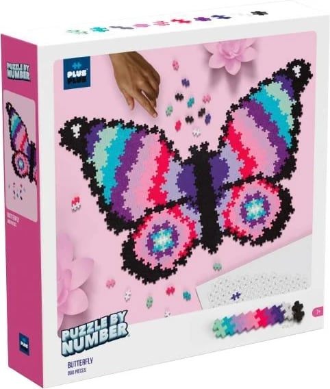 Puzzle bllokësh Plus-Plus Butterfly 800 copë, Shumëngjyrësh