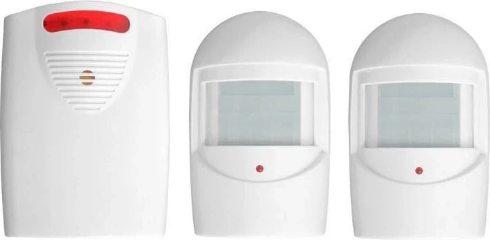 Set sensorë lëvizjeje me sirenë ORNO 55601, wireless, IP44, Bardhë