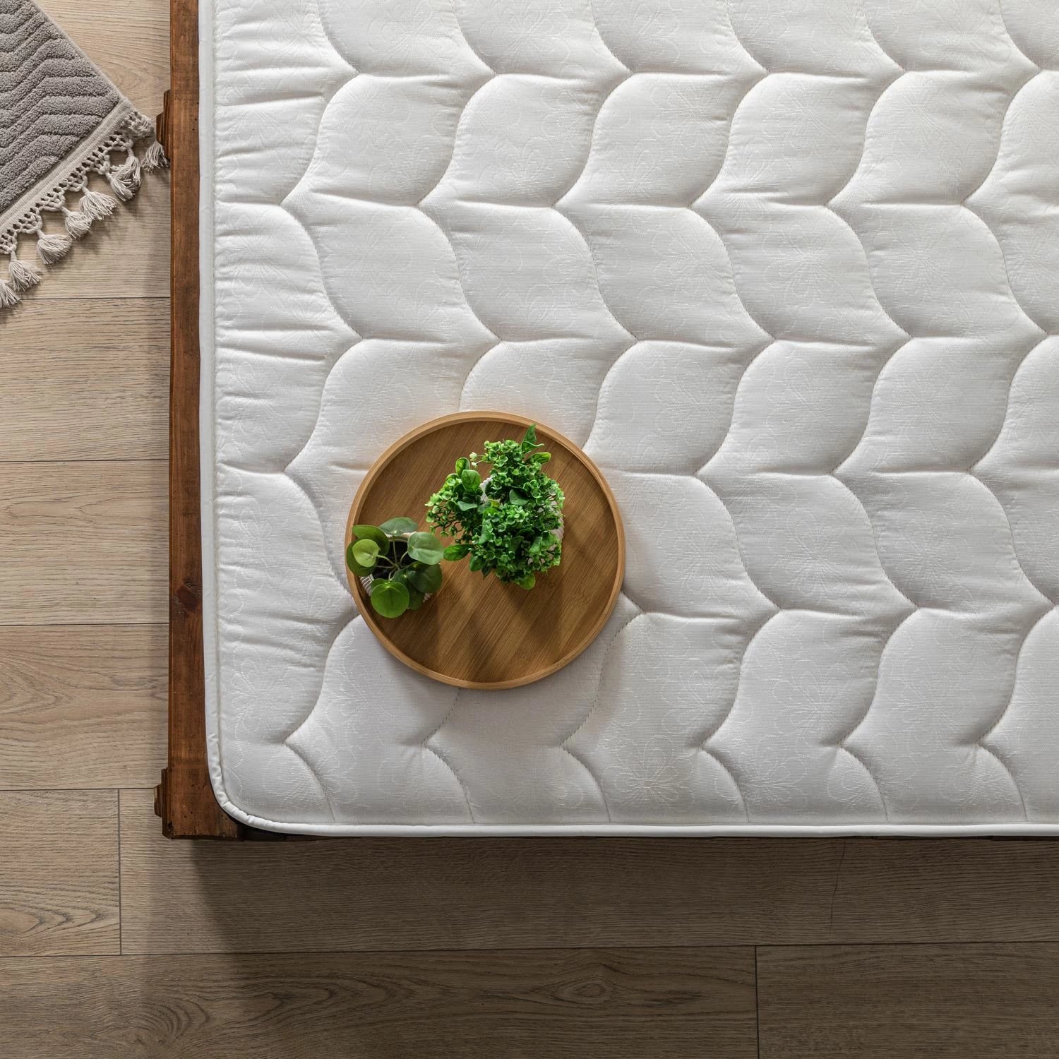 Dyshek Skye Decor, shkumë me pupla, ngjyrë kaltër, 80x200cm