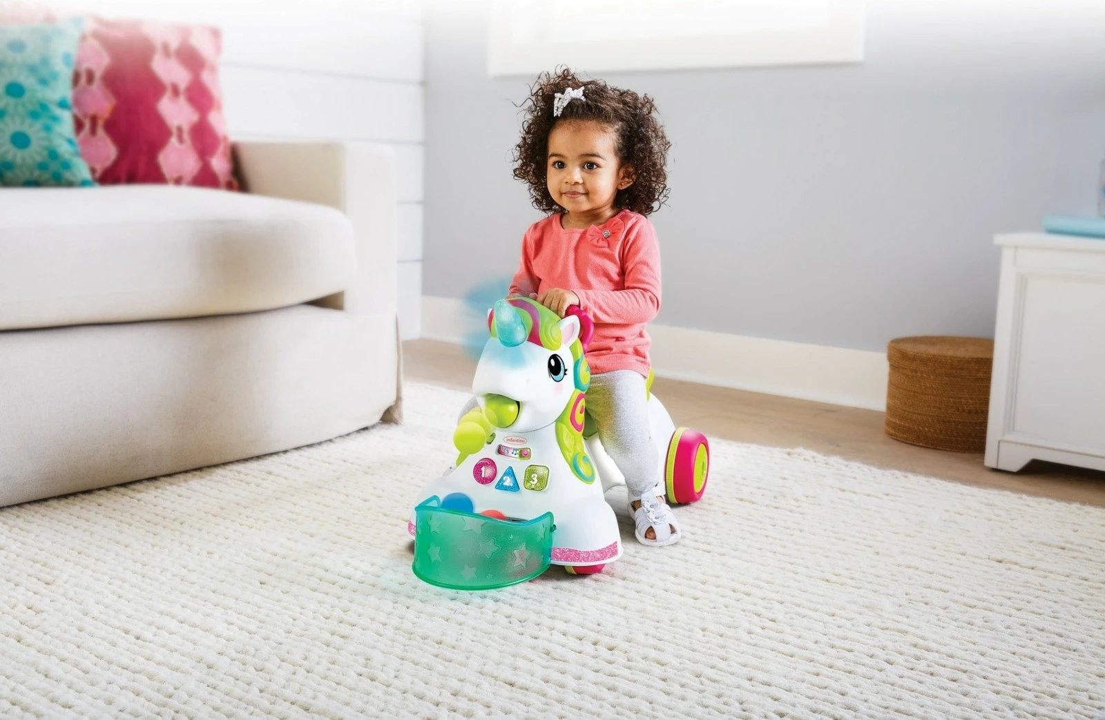 Ride-on, push walker 3-in-1 B-kids 150227018N, shumëngjyrëshe, Unicorn