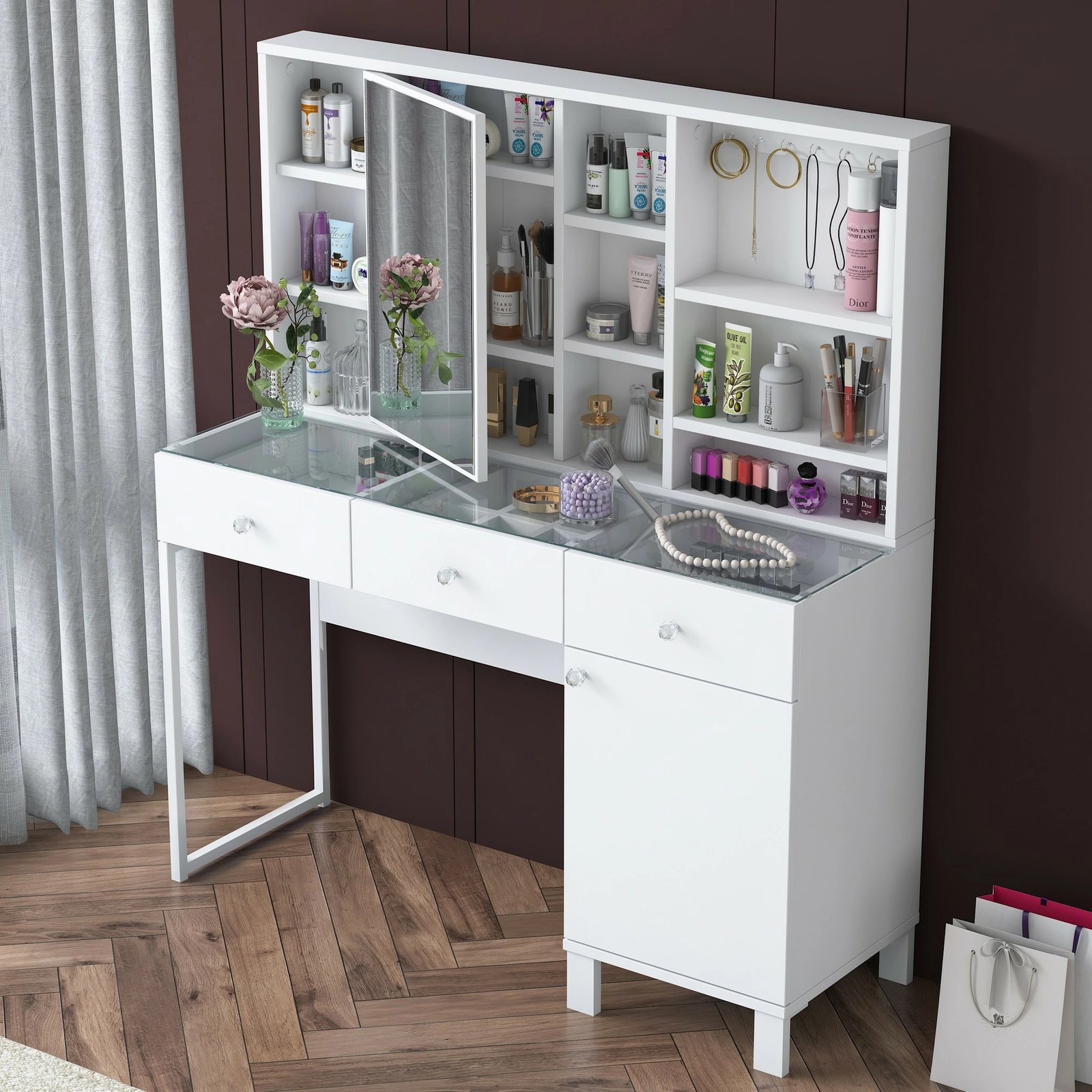 Tavolinë grimi Skye Decor, e bardhë, BJ138 - 3442