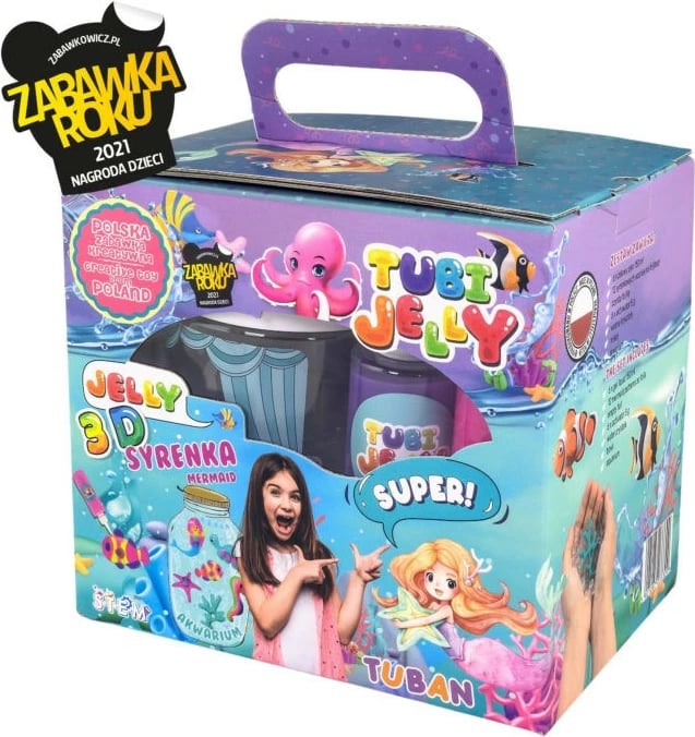 Set kreativ TUBAN Tubi Jelly TU3330, 6 ngjyra, akuarium i vogël, sirenë, shumëngjyrësh
