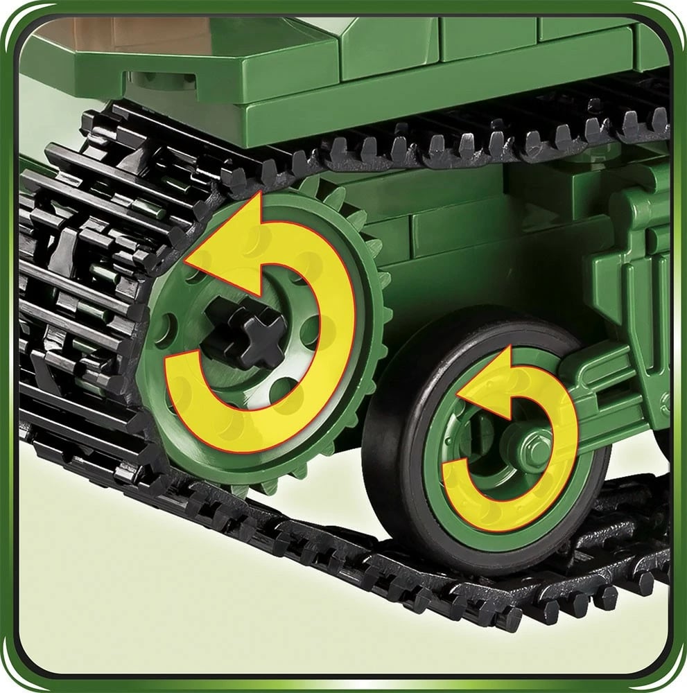 Set blloqe ndërtimi Cobi Sherman M4A3E2 Jumbo, 720 pjesë, me 2 figura, Jeshile Set blloqe ndërtimi Cobi Sherman M4A3E2 Jumbo, 720 pjesë, me 2 figura, Jeshile