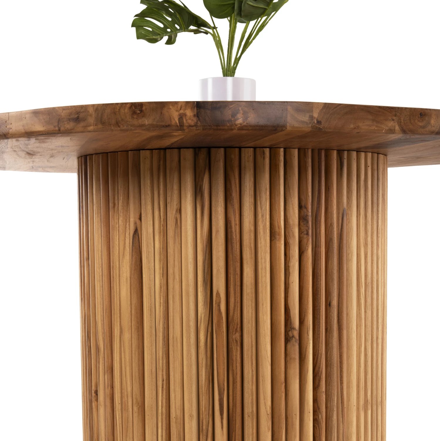 Tavolinë ngrënieje DREMA1, dru tik i fortë, rrumbullake, 100x80cm, trashësi 3cm