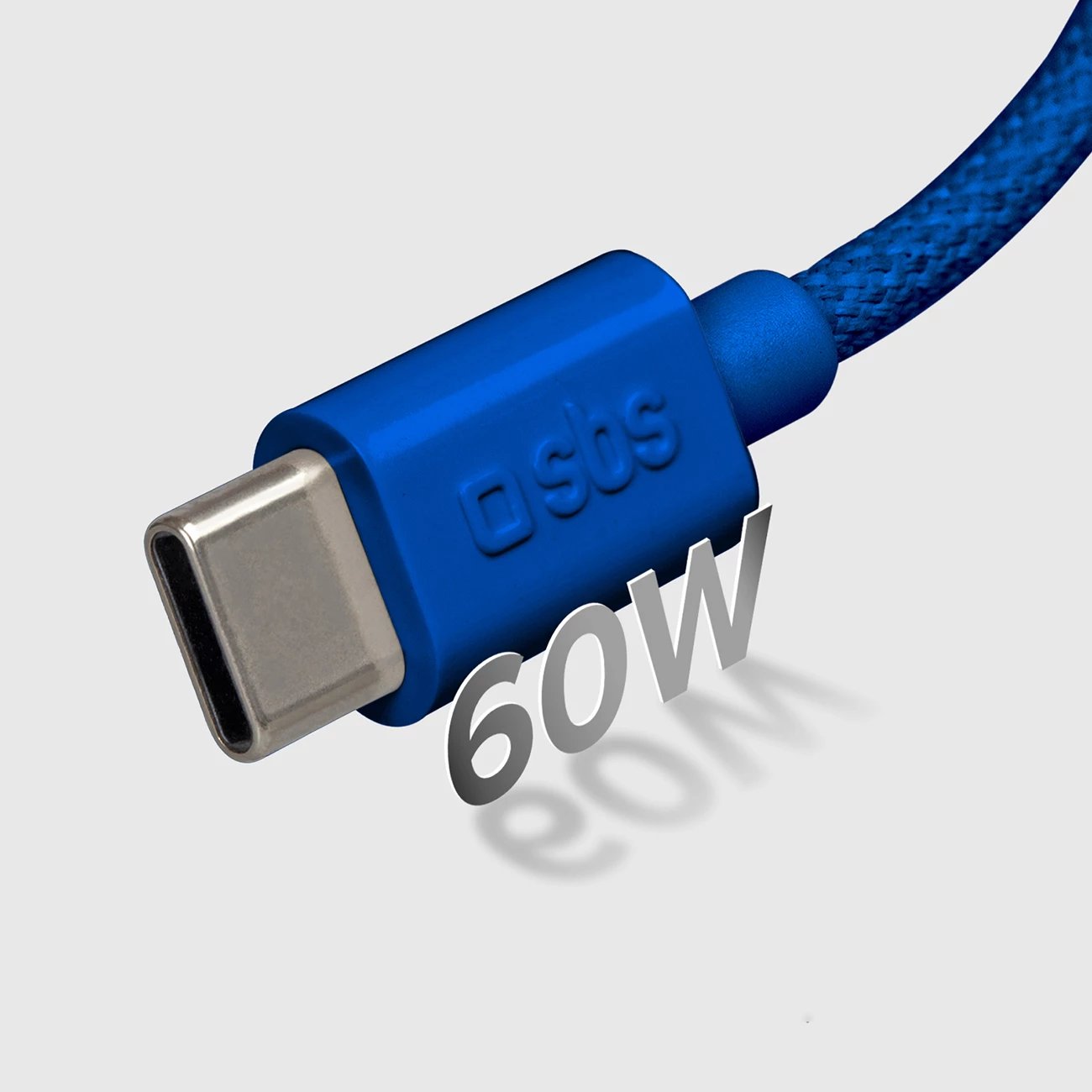 Kabllo USB-C në USB-C SBS TECABLETISSUETCCB, 1.5m, 60W, tekstil, Blu Kabllo USB-C në USB-C SBS TECABLETISSUETCCB, 1.5m, 60W, tekstil, Blu