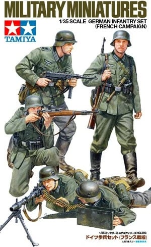 Set figurash plastike Tamiya German Infantry, 1:35, për montim, French Campaign