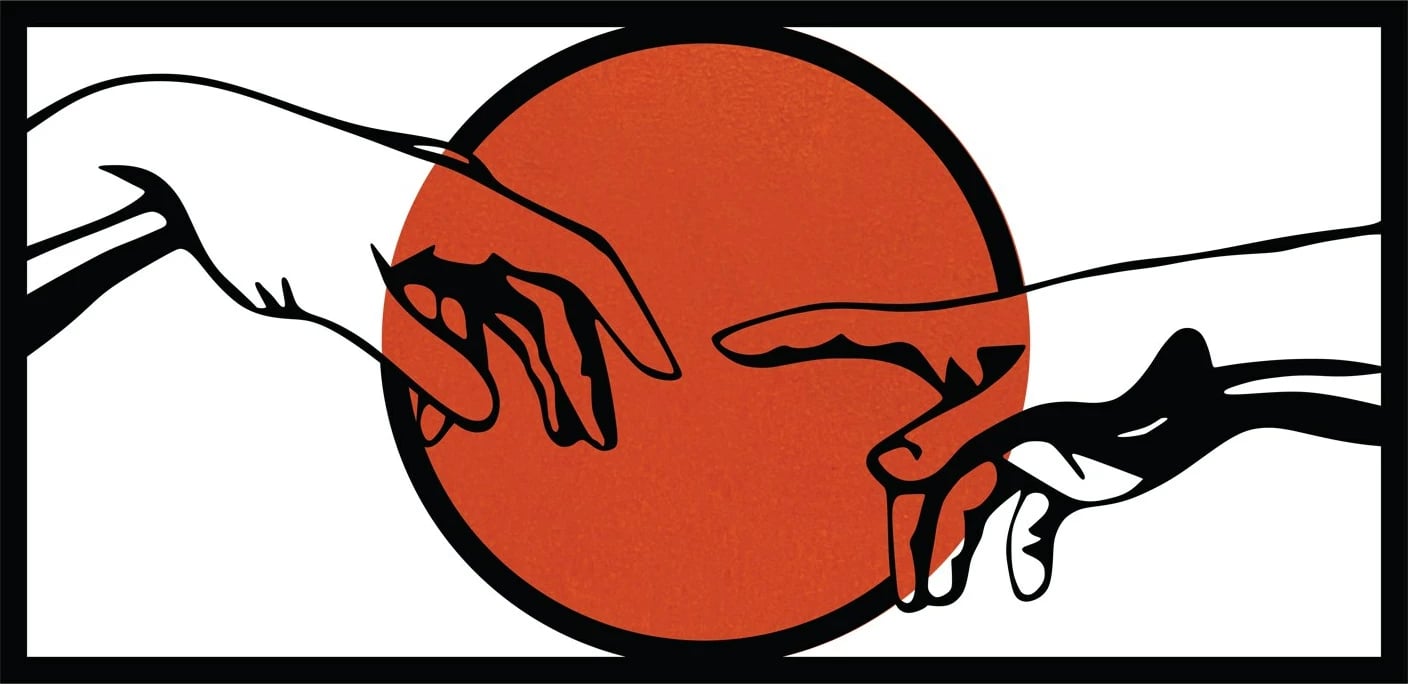 Aksesor dekorativ muri prej metali Wallity, Genesis, shumëngjyrësh, 120x58cm