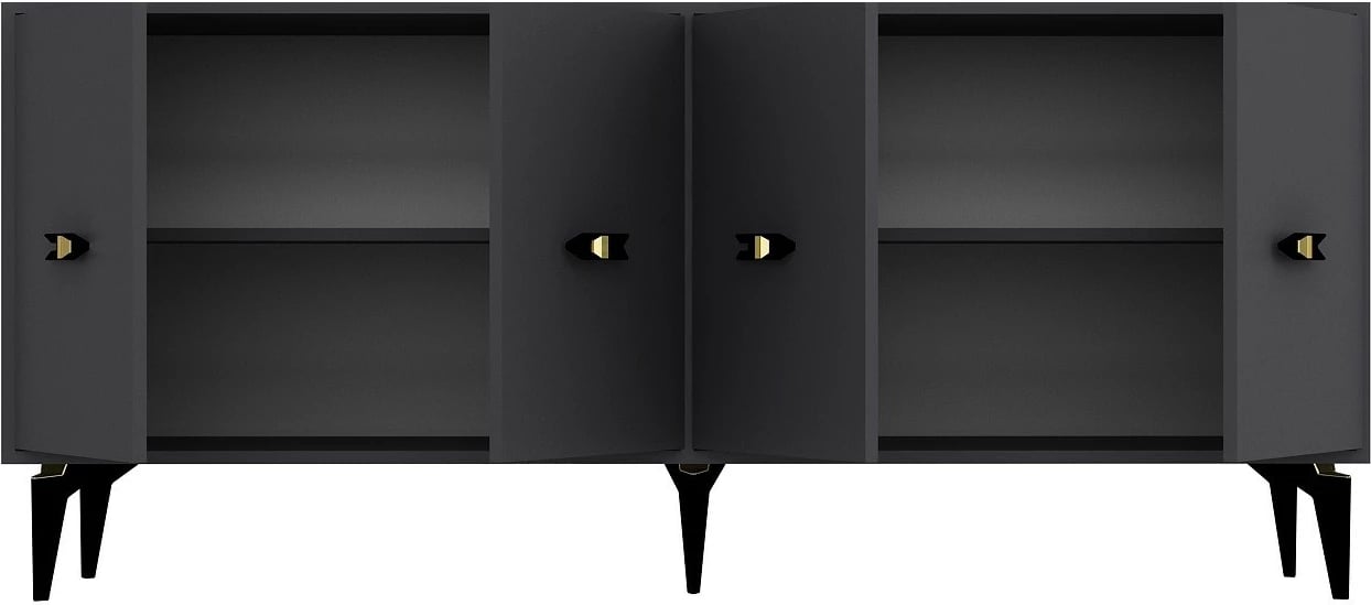 Konsol Skye Decor, ngjyrë antracit, Fly