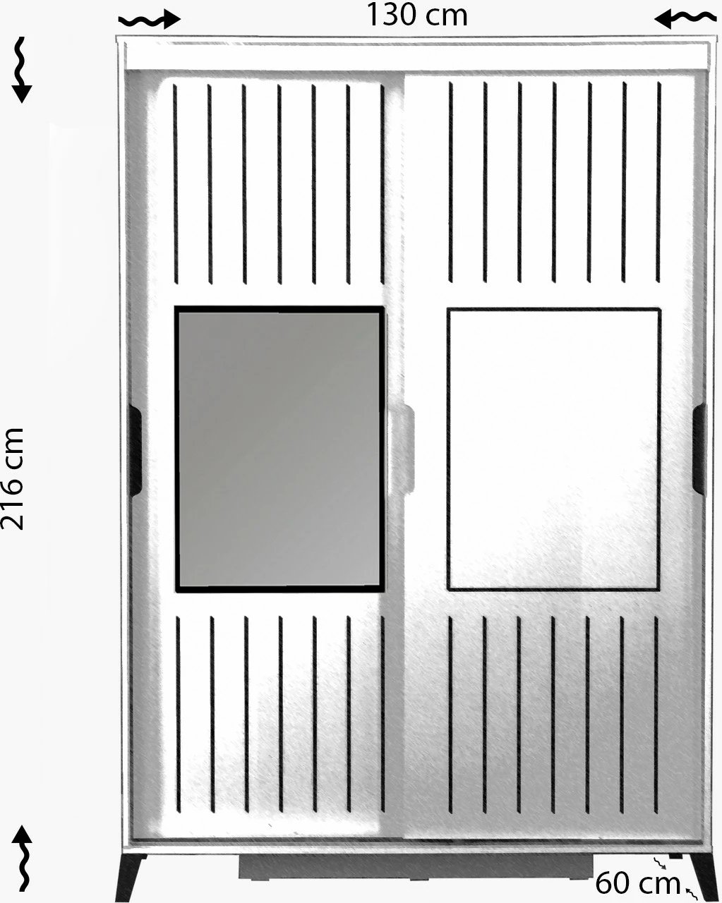 Dollap Hanah Home, Pasific Home Fuga 130, i bardhë