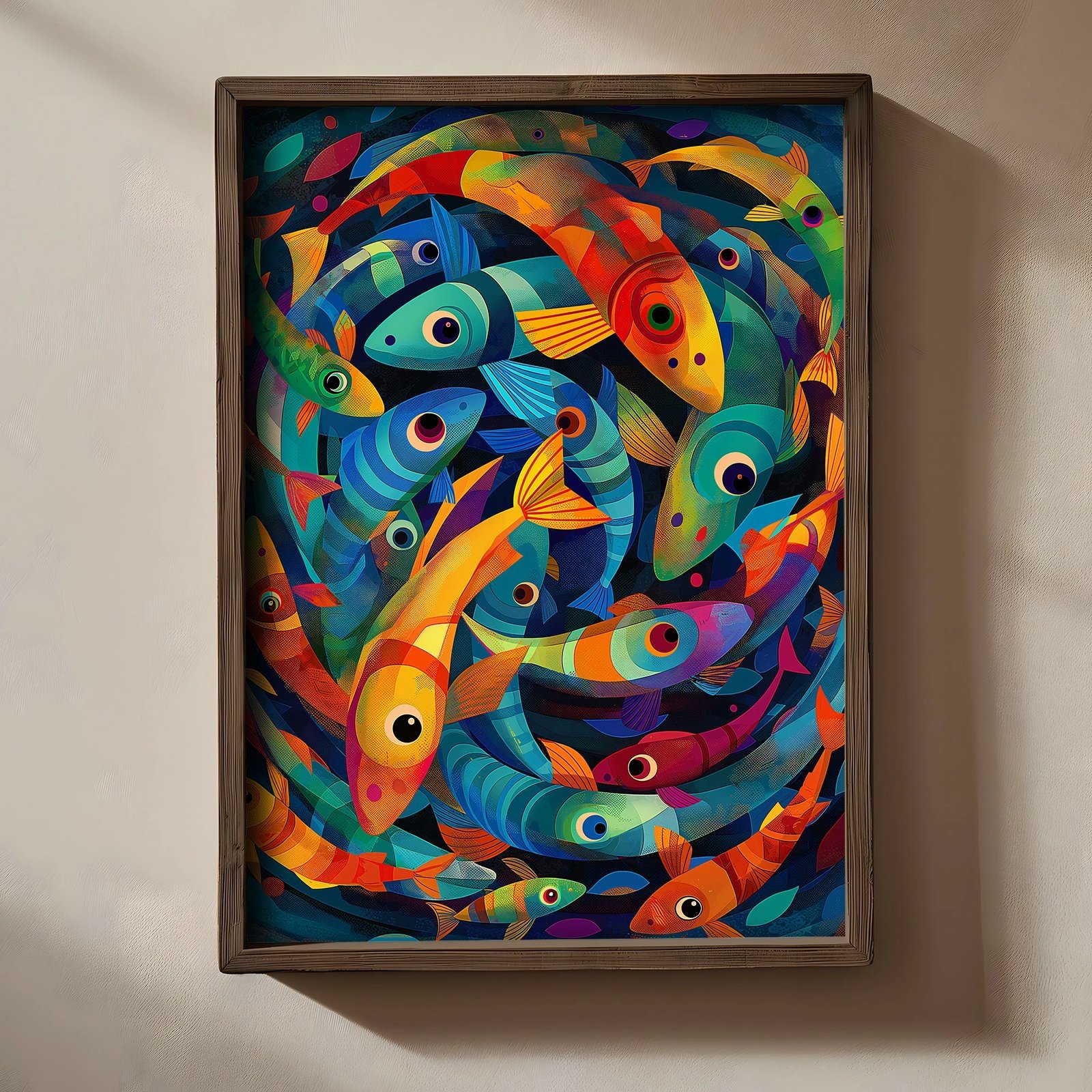 Pikturë dekorative me kornizë MDF, shumëngjyrëshe, Wallity, TUN076-XL, 50x70x3.5cm