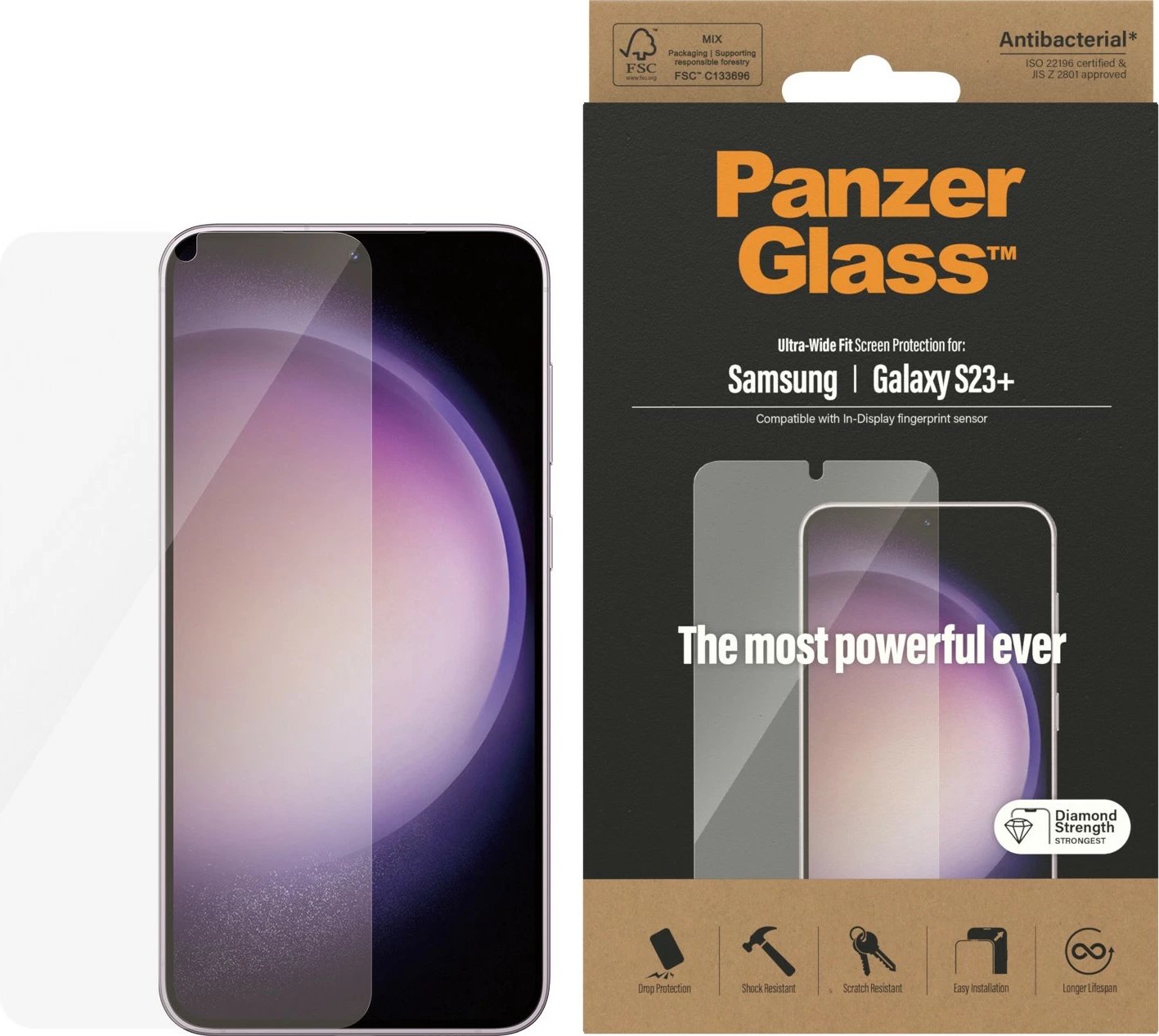 Mbrojtës ekrani PanzerGlass Samsung Galaxy S23 Plus UWF