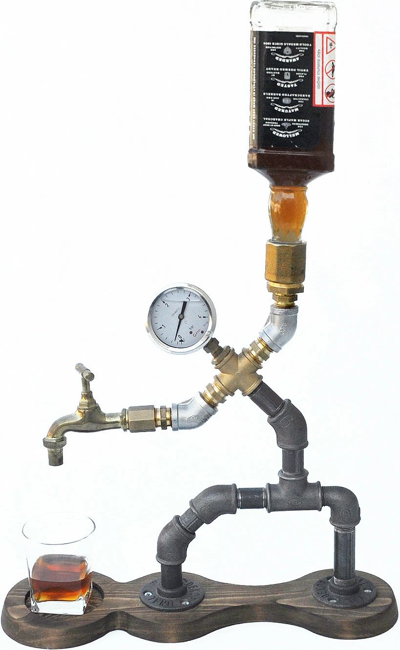 Dispenser pijeve, dorëpunuar, ngjyrë arre, e zezë, ari, Dsp004