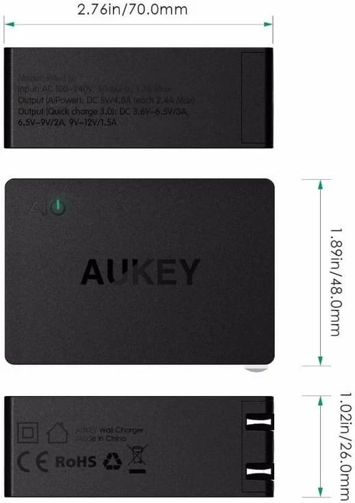 Karikues për celular AUKEY PA-T14, i zi