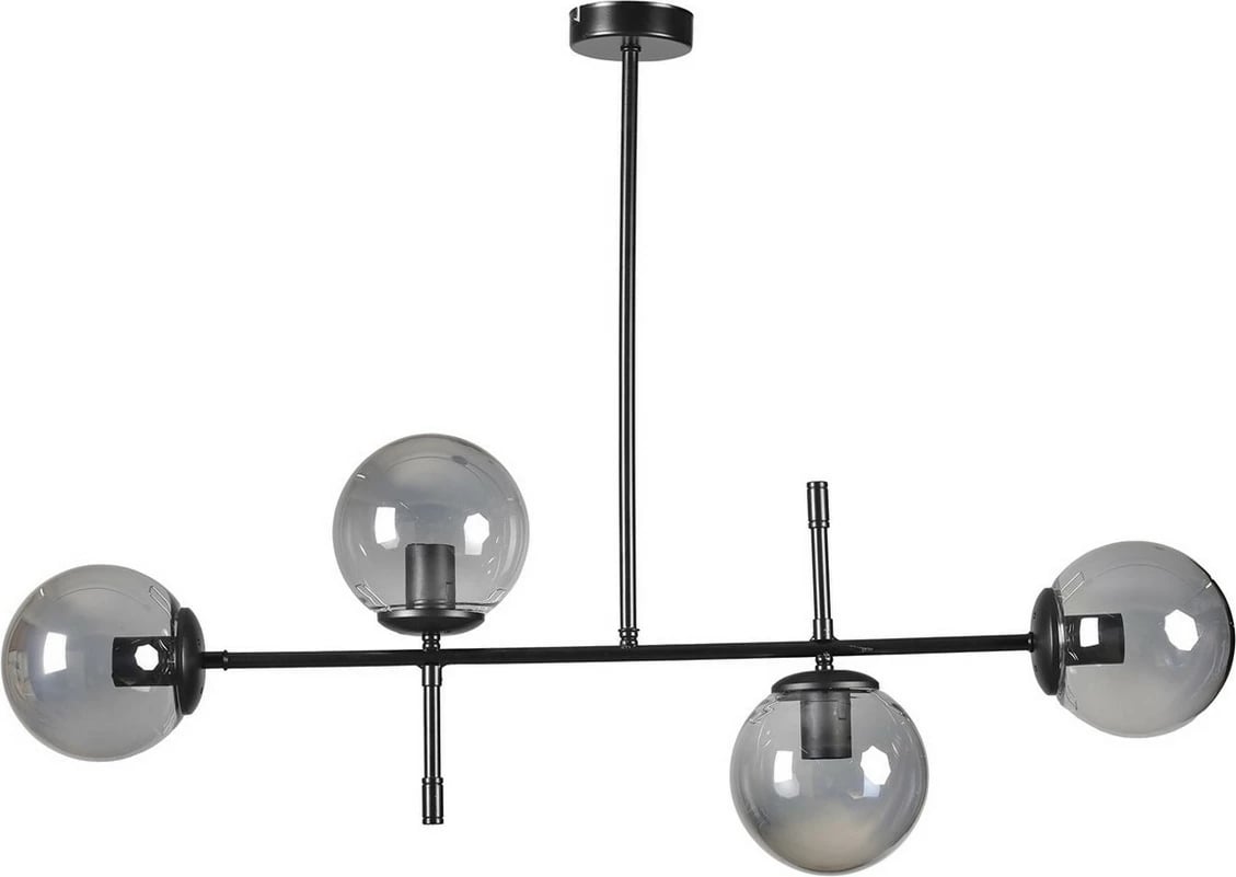 Llambë tavani Opviq Favori, 4 drita, xham i zi i tymosur