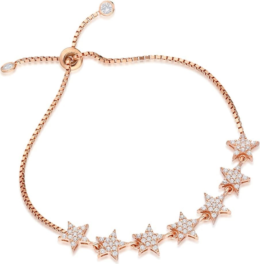 Byzylyk argjendi Jumeon, ngjyrë rozë e bardhë, TRDYL423