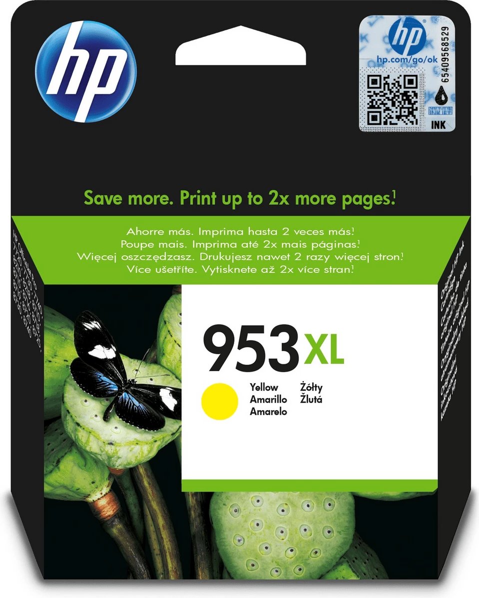 Kartush boje, HP, 953XL (F6U18AE), XL 18 ml, deri 1450 faqe, e verdhë