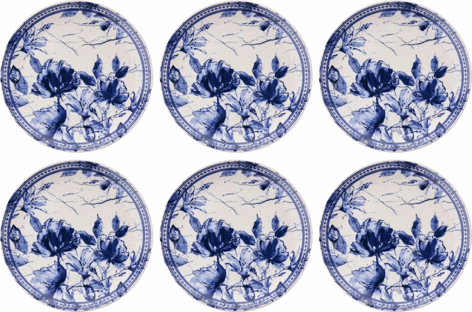 Set pjatash shërbimi (6 copë), Hermia Concept, Heaven Serv, blu