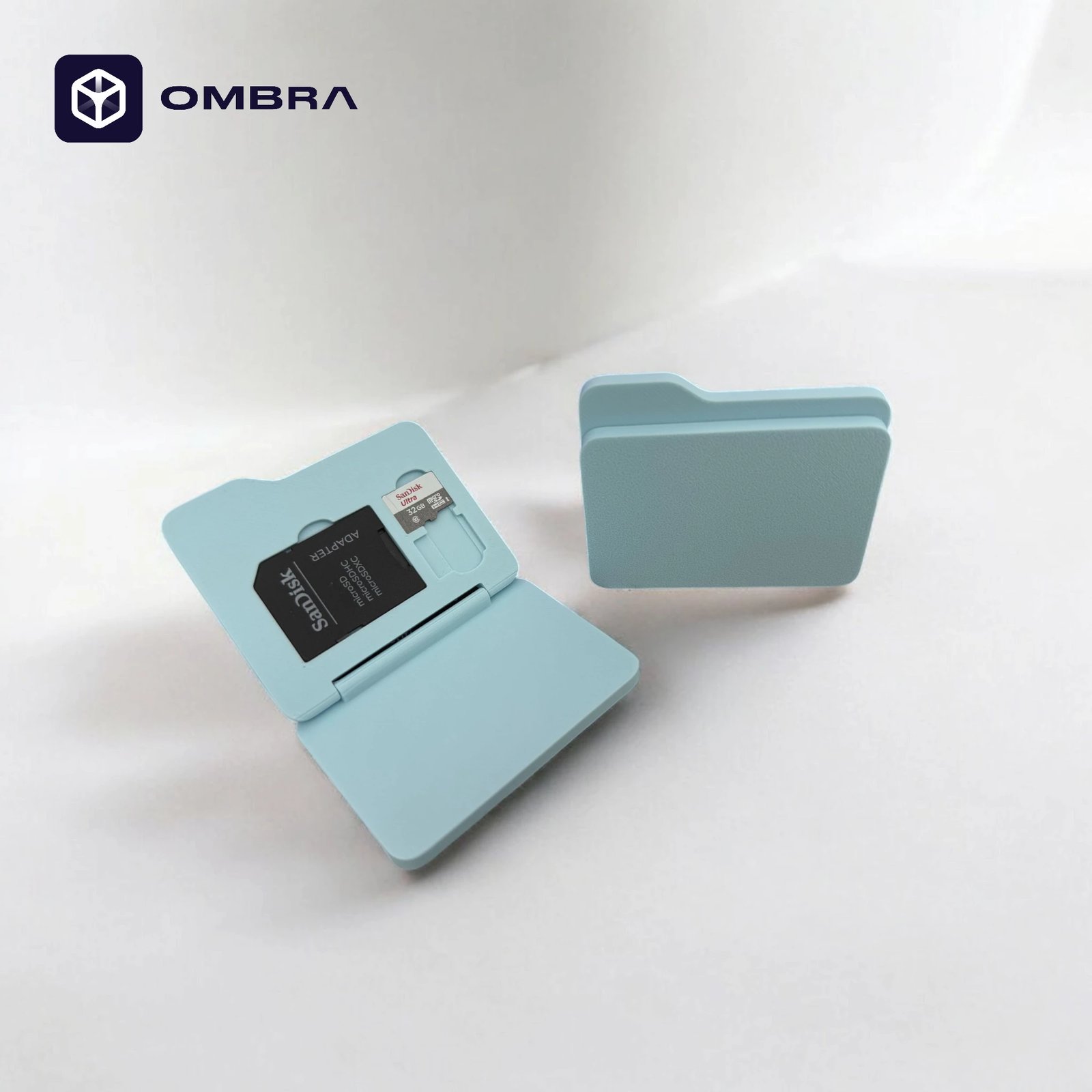 Folder dekorativ, mbajtëse për "SD Card dhe micro SD", e kaltërt