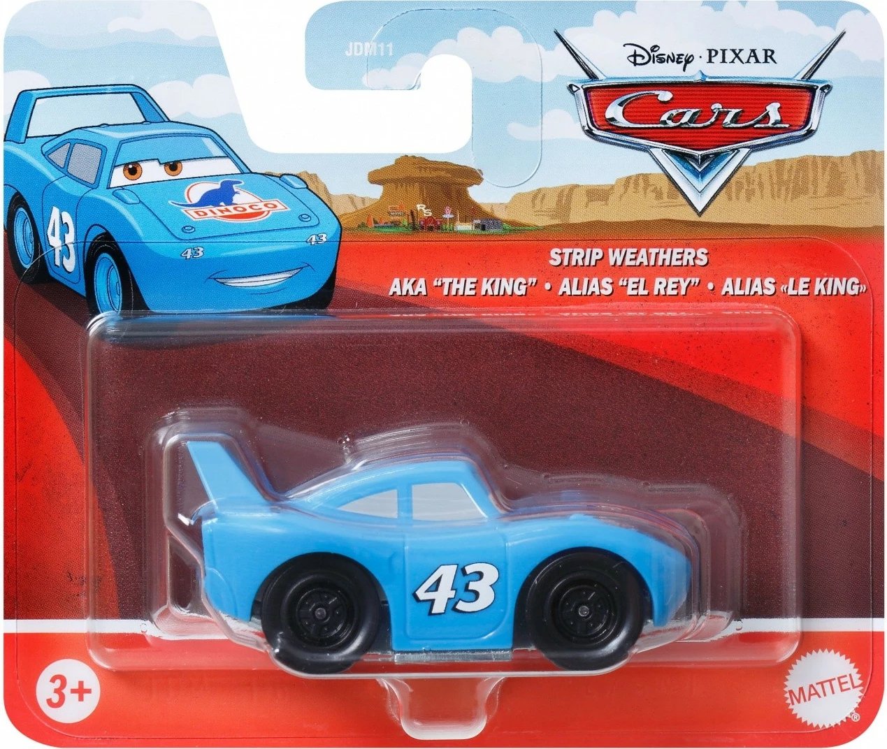 Set makina lodër metalike Disney Pixar Cars, Mattel JDM11, shkallë 1:55, rrota lëvizëse, display 24 copë, Mix