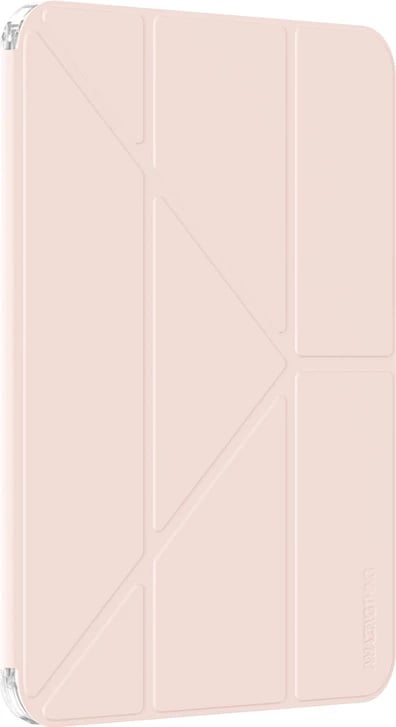 Mbështjellës tabletë, AmazingThing Minimal Case, për iPad Air 11" (2025) M3, folio me qëndrim, panel i pasëm transparent, mbajtës Apple Pencil, rozë