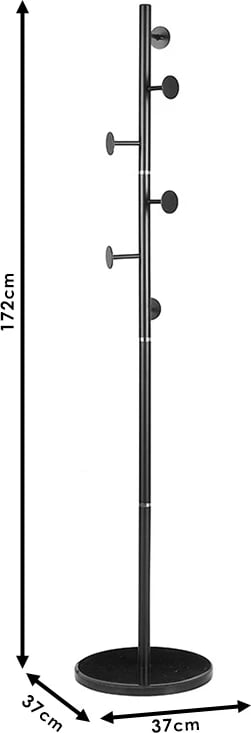 Stendë për pallto Adriana, metal i zi, 37x172cm