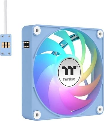 Set ventilatorë Thermaltake CT120 EX ARGB, 3x120mm, PWM, lidhje magnetike, Hydrangea Blue