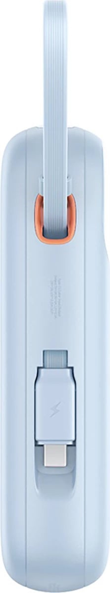 Powerbank Baseus QPow 2, 10000mAh, 30W, me kabllo USB-C të integruar, Kaltër