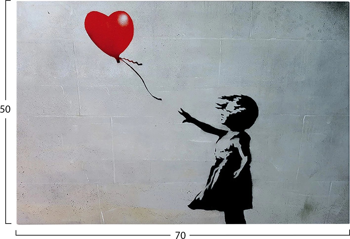 Pikturë muri GOBI, kanavacë e printuar, 70x3x50cm