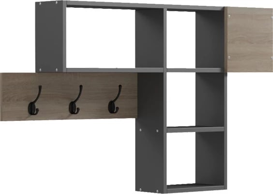 Raft muri Wenia, sonoma-antracit, 99.5x15x61cm