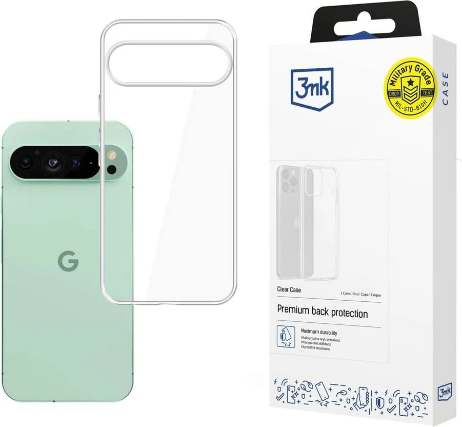 Mbështjellës 3mk Clear Case për Google Pixel 9 Pro, transparent