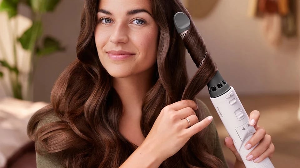 Tharëse dhe kaçurreluese flokësh Philips BHA710/00, 1000 W, 2 aksesorë, Gri/Bardhë