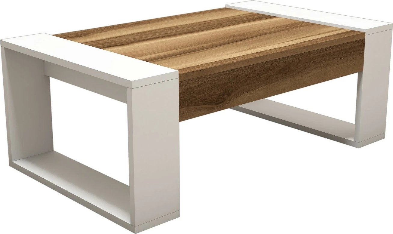 Tavolinë kafeje Hanah Home, Venüs, ngjyrë arre dhe e bardhë