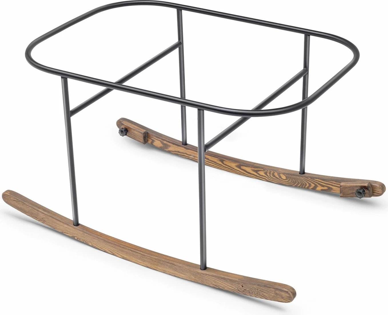 Djep për fëmijë, ngjyrë e zezë, Skye Decor, metal dhe dru pishe