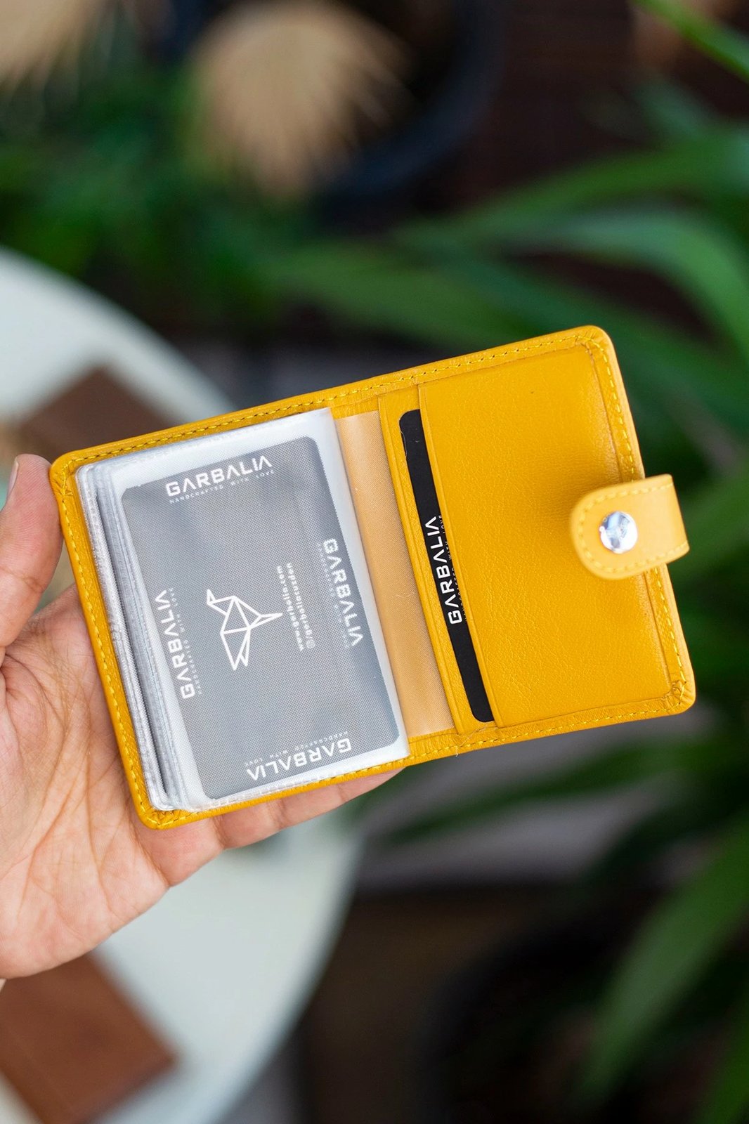 Portofol unisex Zoozie Bags, ngjyrë mustard, Pekin