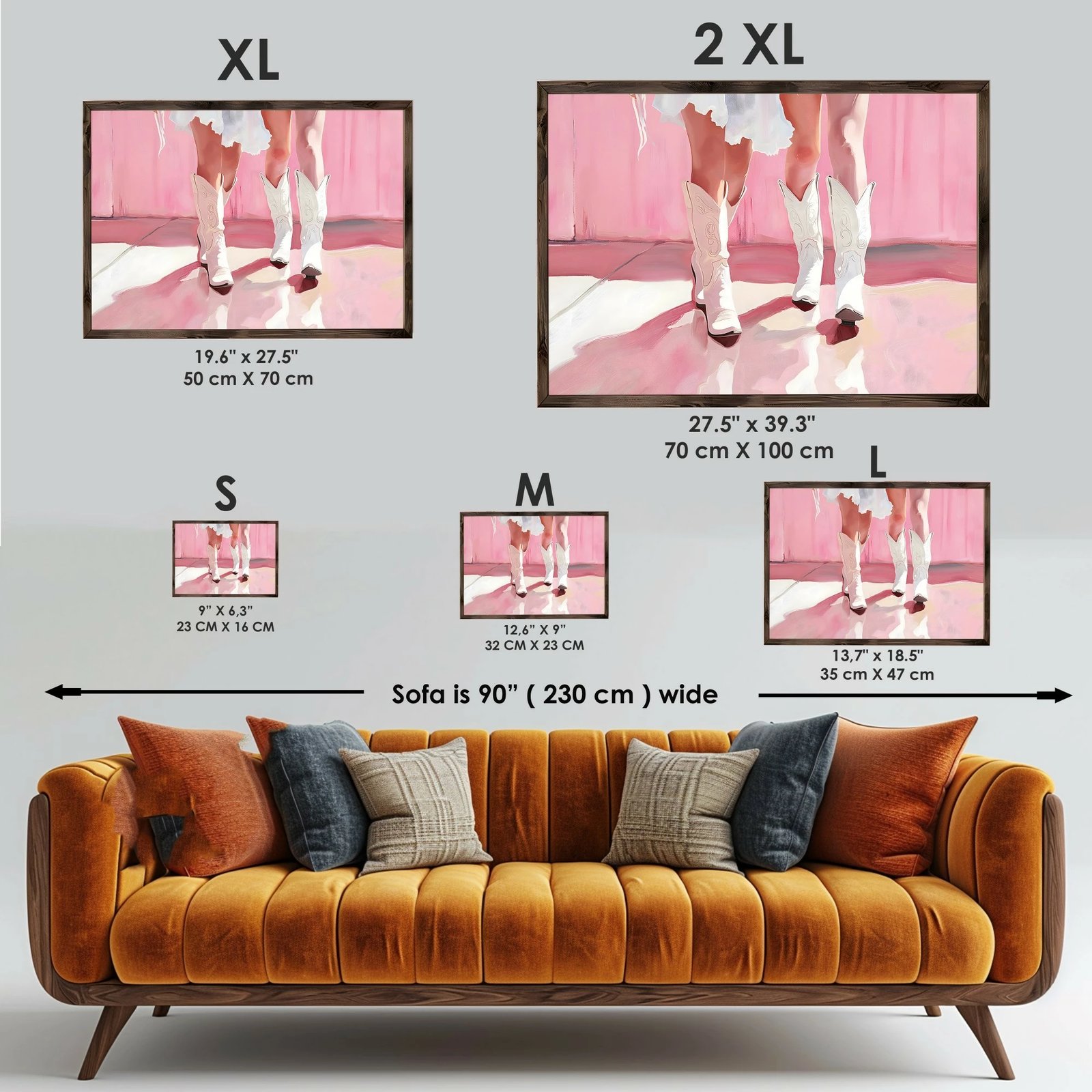 Pikturë dekorative me kornizë MDF, shumëngjyrëshe, Wallity, GE089-L