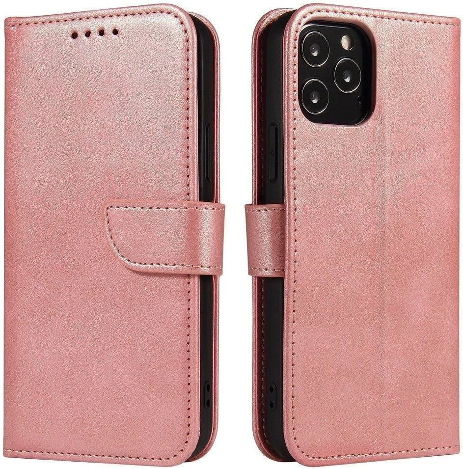 Mbështjellës Hurtel Magnet Case për Samsung Galaxy A73, me kapak dhe funksion standi, Rozë