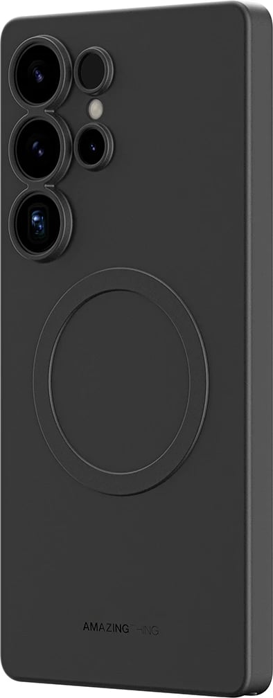 Mbështjellës AmazingThing Minimal Air me unazë magnetike për Samsung Galaxy S25 Ultra, i zi