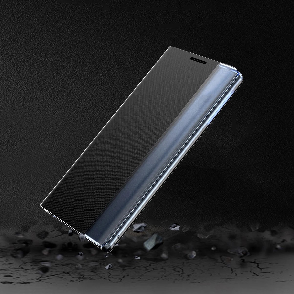 Mbështjellës Hurtel Sleep Case për iPhone 13 Pro Max, me dritare të zgjuar, Kaltër