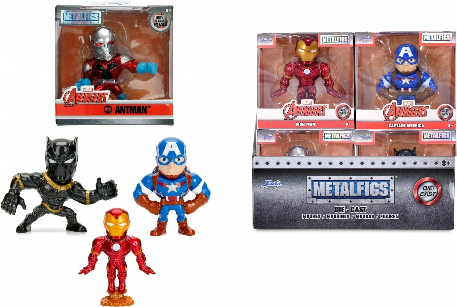Figurë metalike Marvel Avengers JADA TOYS 6.5 cm, modele të ndryshme