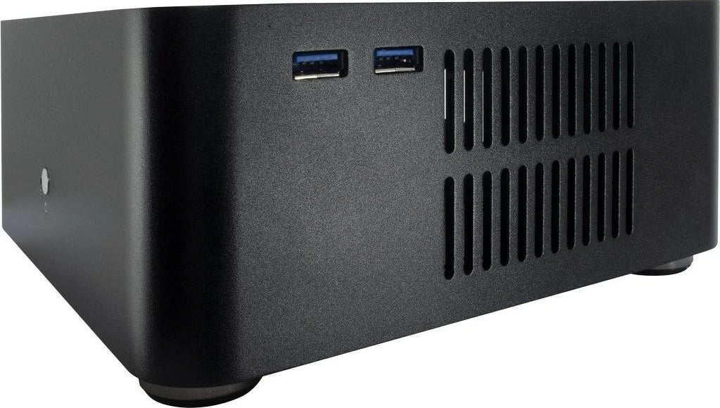 Kasë Inter-Tech A80, ITX, Small Form Factor, alumini, e zezë