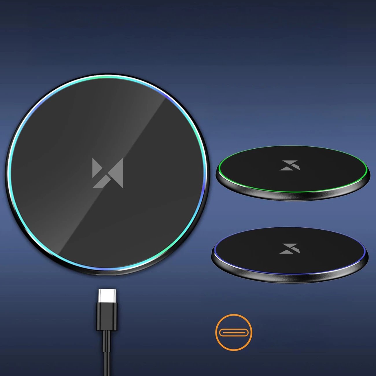 Karikues pa tel Qi 15W, Wozinsky WLI-01Y, me kabllo USB-C, i zi