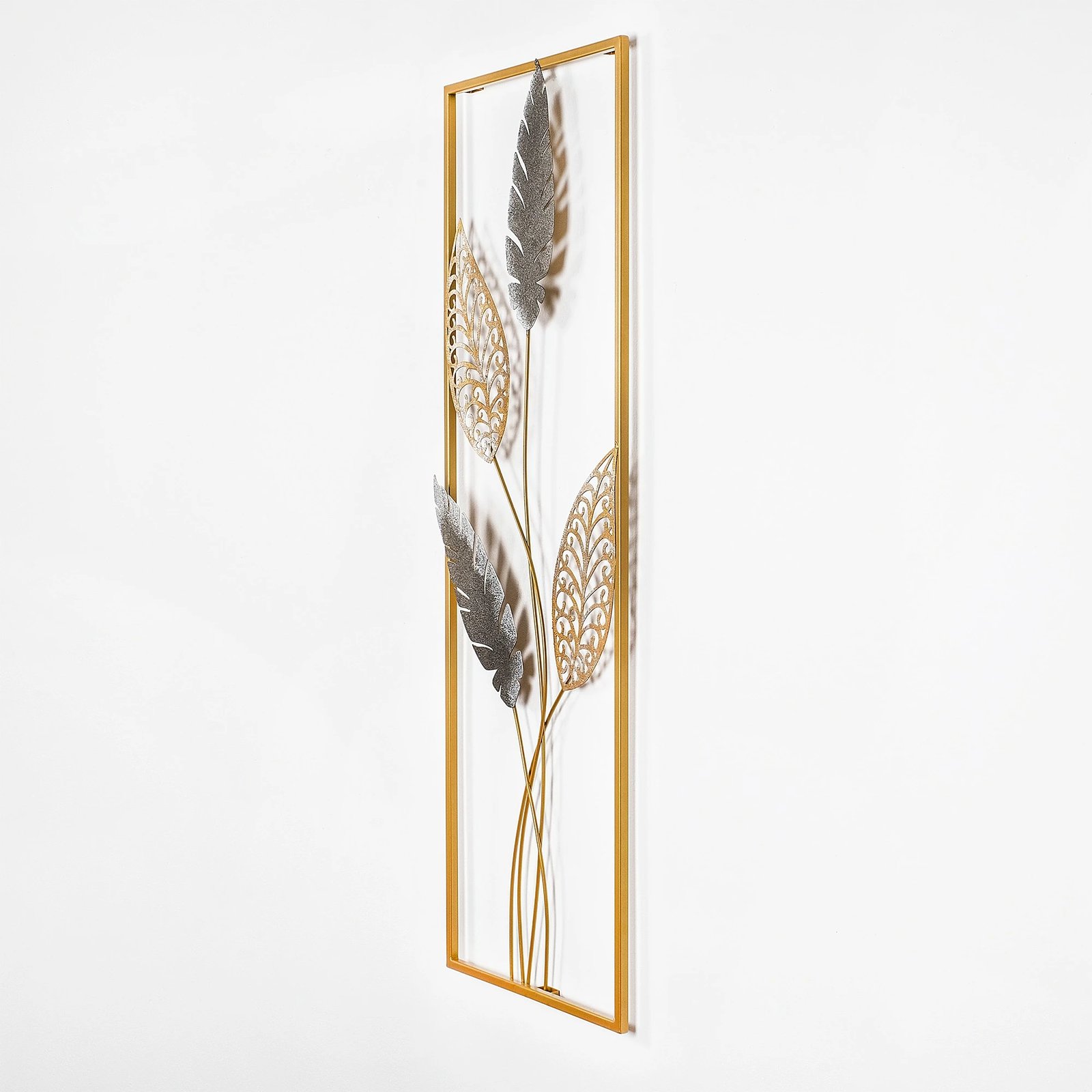 Aksesor dekorativ metalik për mur, Wallity Timeyi, shumëngjyrësh, 32x90x5cm